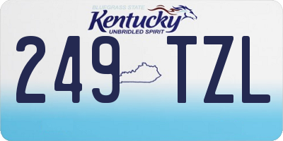 KY license plate 249TZL