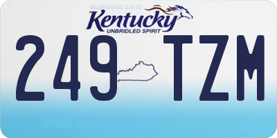 KY license plate 249TZM