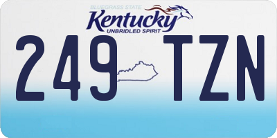 KY license plate 249TZN