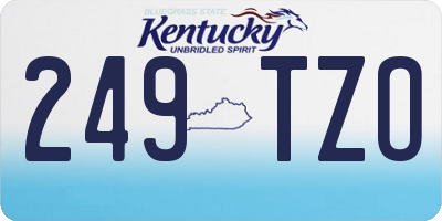 KY license plate 249TZO