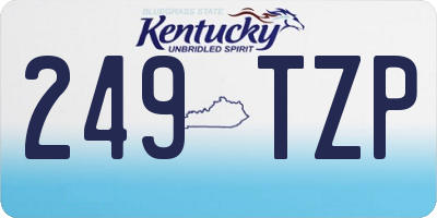 KY license plate 249TZP