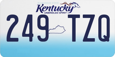 KY license plate 249TZQ