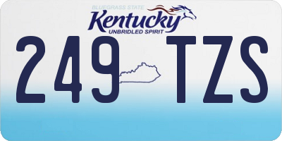 KY license plate 249TZS