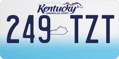 KY license plate 249TZT