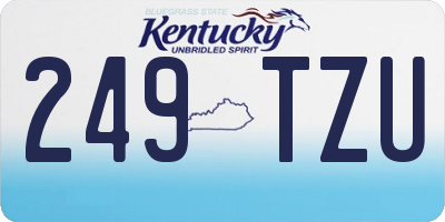 KY license plate 249TZU