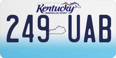KY license plate 249UAB