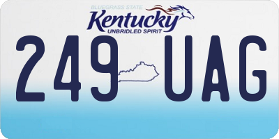 KY license plate 249UAG
