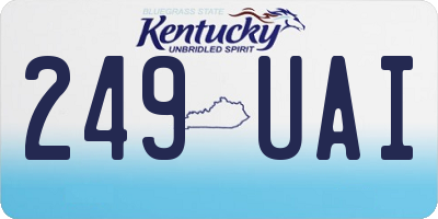 KY license plate 249UAI