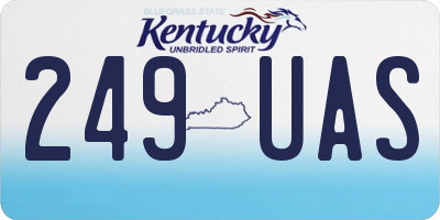 KY license plate 249UAS