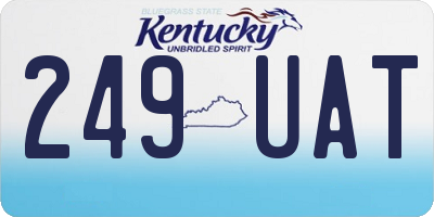 KY license plate 249UAT