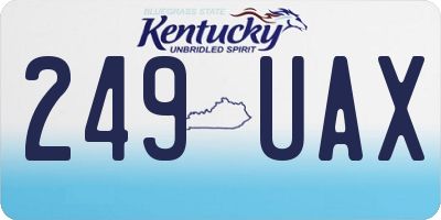 KY license plate 249UAX