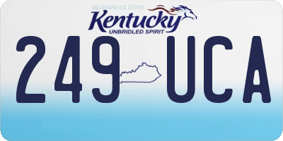 KY license plate 249UCA