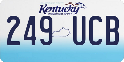 KY license plate 249UCB