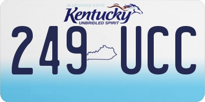 KY license plate 249UCC