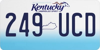 KY license plate 249UCD