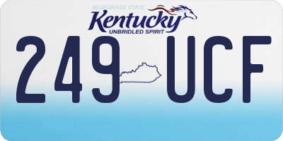 KY license plate 249UCF