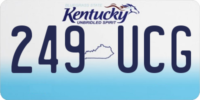 KY license plate 249UCG