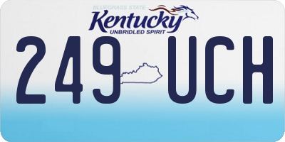 KY license plate 249UCH