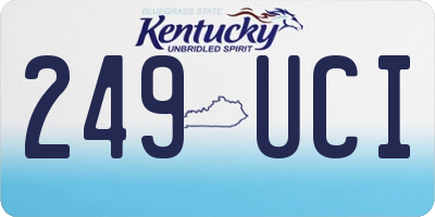 KY license plate 249UCI