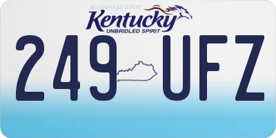 KY license plate 249UFZ