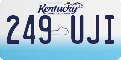 KY license plate 249UJI