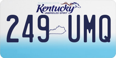 KY license plate 249UMQ