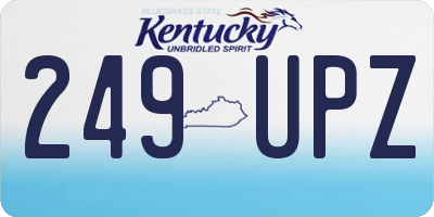 KY license plate 249UPZ