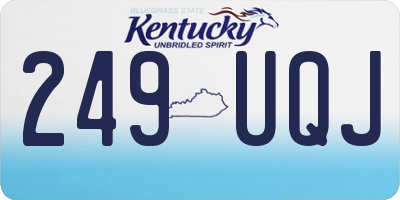 KY license plate 249UQJ