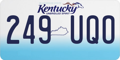 KY license plate 249UQO
