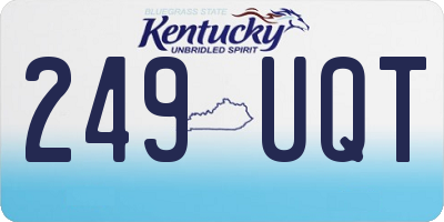 KY license plate 249UQT