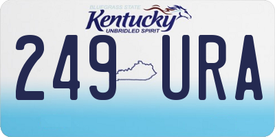KY license plate 249URA