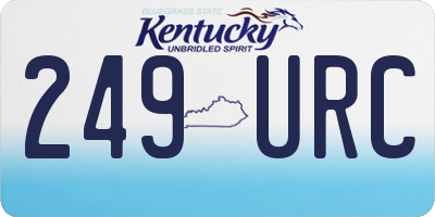 KY license plate 249URC