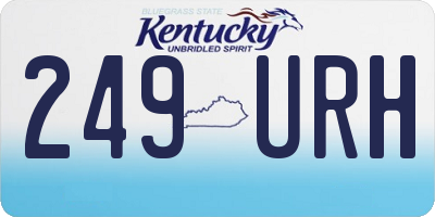 KY license plate 249URH