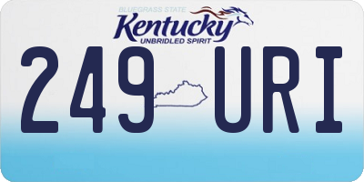 KY license plate 249URI