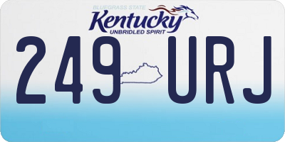 KY license plate 249URJ