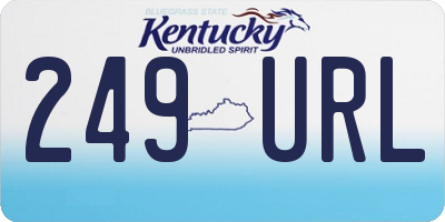 KY license plate 249URL