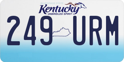 KY license plate 249URM