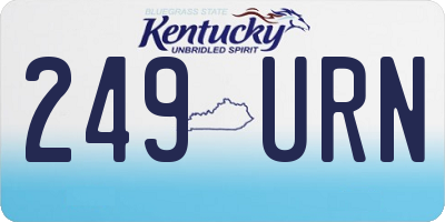 KY license plate 249URN