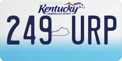 KY license plate 249URP