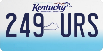 KY license plate 249URS