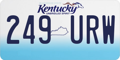 KY license plate 249URW