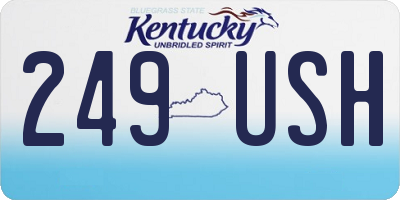 KY license plate 249USH