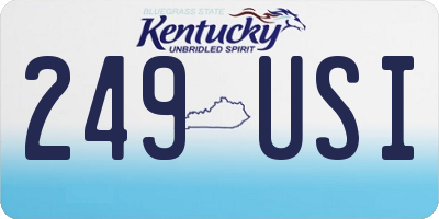 KY license plate 249USI