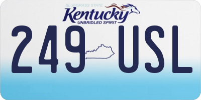 KY license plate 249USL