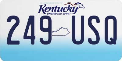 KY license plate 249USQ