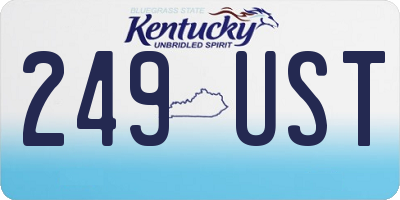 KY license plate 249UST