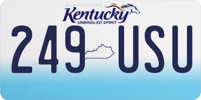 KY license plate 249USU
