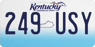 KY license plate 249USY
