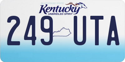 KY license plate 249UTA