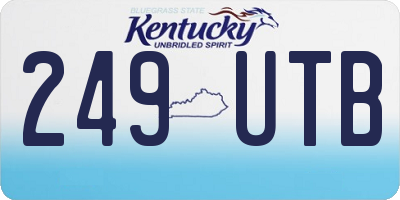 KY license plate 249UTB